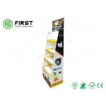Easy Assembly Promotional Cardboard Paper Floor Display Stand With Customized Printing