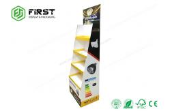 China Easy Assembly Promotional Cardboard Paper Floor Display Stand With Customized Printing supplier