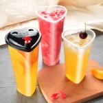 BPA Free Disposable Bubble Tea Cups 32oz Pp Plastic Coffee Cup