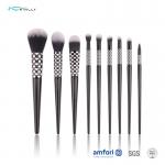 BSCI 9PCS Wooden Handle Makeup Brushes With Synthetic Hair for sale