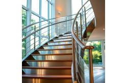 China Designer Stainless Steel Handrails with PVD Finish for Glass Fencing supplier