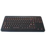 120 key illuminated rubber ruggedized keyboard with sealed touch pad for sale