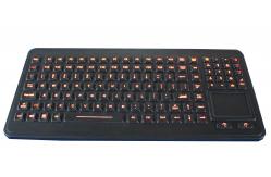 China 120 key illuminated rubber ruggedized keyboard with sealed touch pad supplier