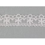 Floral Embroidered Lace Trim Scalloped Mesh Lace Ribbon For Fashion Dress Designer for sale