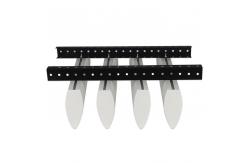China 50x150 Aluminum Metal Ceiling Extruded Bullet-Shaped Baffle Ceiling System supplier