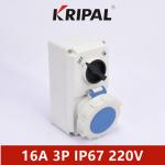 Nylon Material IP67 3P 4P 5P 32A Interlocked Switch Socket IEC standard for sale