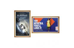 China 43in 350nit WiFi LCD Advertising Player With Wooden Frame supplier