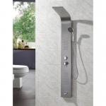 Shower Panel Wall Mounted Thermostatic Black Spa Rainfall Bath Stainless Steel