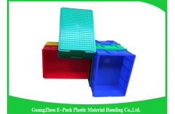 China Durable Stackable Plastic Bins Space Saving , Reusable Black Storage Boxes supplier