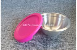 China OEM Pink Stainless Steel Basin With Leakproof Lid 12cm 14cm 16cm 18cm supplier