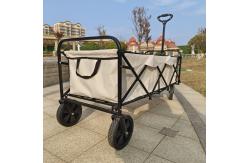 China White Extended Four Wheel Camping Garden Folding Cart Hold Folding Table PVC Wheel supplier