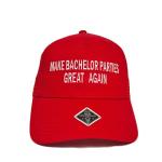 Fashion Unisex Red Mesh Baseball Cap For Summer With Flat Embroidery Logo for sale