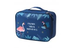China Adjustable Dividers Cosmetic Train Case With Mirror supplier