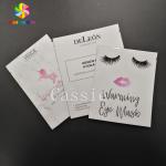 Custom Grip Seal Bags Cosmetic Aluminum Foil Vacuum Laminated Facial Mask Packaging for sale