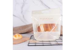 China Custom Logo Printing Stand Up Plastic Bread Packaging Bag OEM Standard With Handle supplier