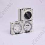 IP66 PC Outdoor Junction Box Combination Switched Sockets Waterproof for sale