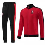 Red Soccer Team Tracksuits Set Polyester Football Training Set for sale