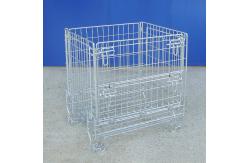China Foldable Industrial Wire Container Power Coated Rust Resistant supplier