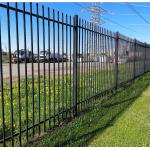 Wholesale 6ftx8ft garden black metal fences anti rust galvanized steel fence for sale