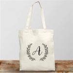 Personalized Printing Monogram Canvas Tote Jumbo Bags DIY Drawing