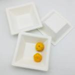 Square Biodegradable Sugarcane Bagasse Bowl 24oz Paper Containers With Lids for sale
