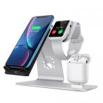 Wireless Charger Adjustable Stand Holder 3 In 1 Desktop Charging Stand Station for sale