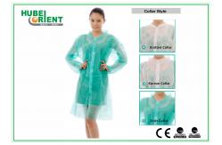 China PP SMS MP Tyvek Disposable Laboratory Coat With Shirt Collar supplier