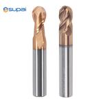 HRC55 CNC Ball Nose Spiral End Mills Vollhartmetall For Wood