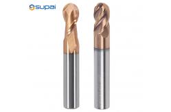 China HRC55 CNC Ball Nose Spiral End Mills Vollhartmetall For Wood supplier