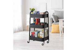 China Easy Assemble Storage Trolley Carts With 2 Curved Handles supplier