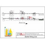 Cleaner Bottle Filling Line With Anti corrosive Gravity bottle Filler and Rotary Capping Machine for sale