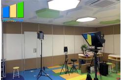 China Commercial Sound Absorbing Folding Partition Door With Pass Door supplier