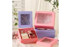 China Valentine's Day Rigid Gift Box Creative Window With Bow Exquisite Box supplier