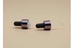 China Elegant Purple Closure Glass Oil Dropper Plastic Insert Not Easily Broken supplier
