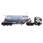 3 Axle V Type Aluminum Alloy Bulk Cement Semi Trailer 30,000liters For Bulk Cement Transportation for sale