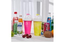 China Silicone Slushy Travel Smoothie Tumbler Milkshake Bottle With Straw supplier