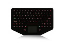 China Ip68 Dynamic Sealed Silicone Industrial Keyboard Desktop With Backlight supplier
