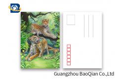 China Customized Size 3D Lenticular Postcards Wild Animals Pattern Pictures UV Printing supplier