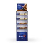 cardboard pop up display stands 4 layers small cardboard displays biscuit chocolate cardboard floor display racks for sale