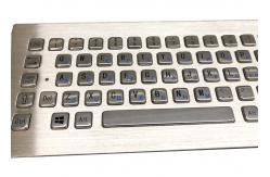 China Customized Layout Industrial Metal Keyboard Brushed SS For Kiosk supplier