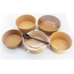 Biodegradable Paper Salad Bowl Disposable Takeaway Lunch Box Salad Bowls for sale