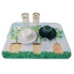 Floral Printing 16x24inch Decorative Microfiber Dish Drying Mat for sale