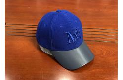 China Curve bill Customize 6panel  navy blue 3D embroidery M letter baseball caps hats supplier