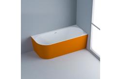 China Matt Brown Long Lasting Soaking Bathtub Fresh Pure Acrylic Material supplier