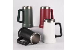 China Vucuum Insulated 24oz Stainless Steel Beer Tumbler With Handle Pint supplier