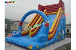 China 9M PVC Tarpaulin Commercial Inflatable Slide , Inflatable Bouncer Slides Games supplier