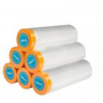 Pre Taped Blue Roll PE Masking Film For Protect Surfaces During Painting Pre Taped Masking Film for sale
