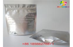 China Glossy Silver Stand Up Pouch Aluminium Foil Packaging Bag Clear Plastic Material supplier