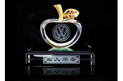China Automobile Perfume K9 Crystal Glass Ornament Crafts With Custom Engraving Logo supplier