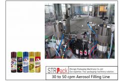 China 0.75KW Liquid Filling And Capping Machine / Aerosol Paint Can Filling Machine supplier